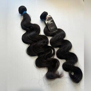 100% HUMAN HAIR - 22 In  Real luxury  Virgin Bundles  Unprocessed  in  #1 Black